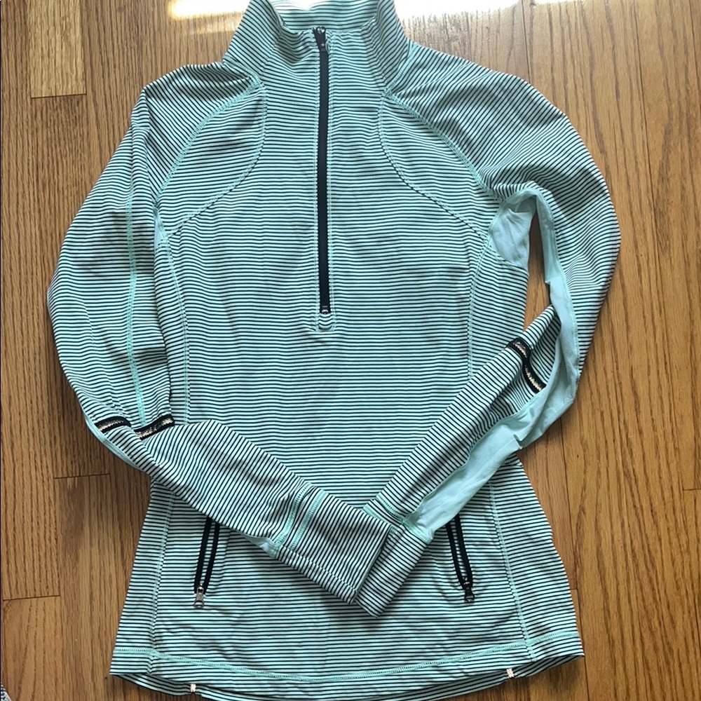 Lululemon Striped Quarter-Zip Pullover